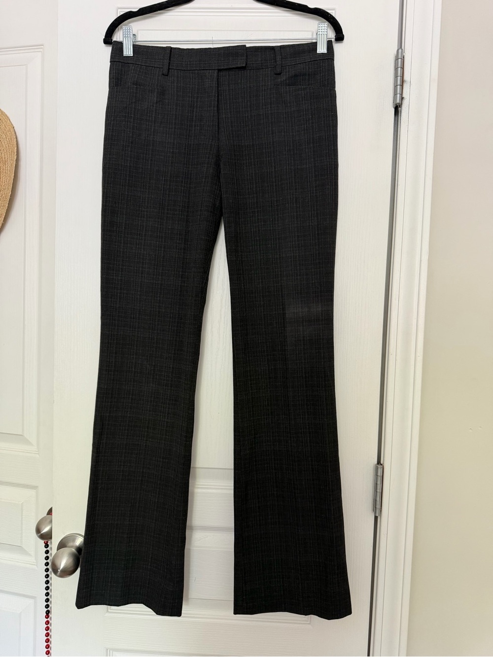GAP Modern Boot Trousers size 2 Long, grey and white plaid